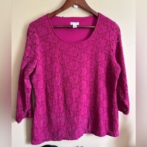 Chicos blouse Chicos size 1 USA size medium raspberry color